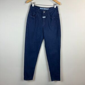 90's Girbaud Marithe Francois Jeans Womens 9/10 Dark‎ Blue High Rise Tapered Vtg